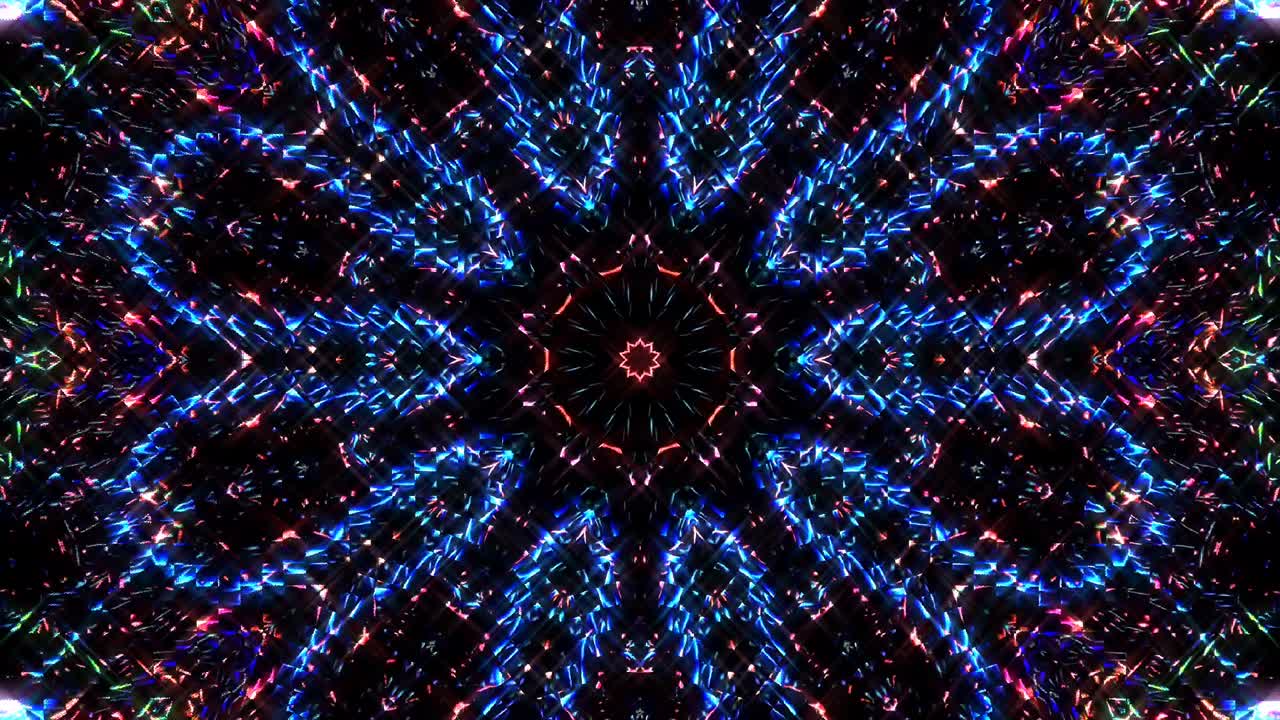 líneas brillantes que establecen el movimiento de la onda, coloridas, sobre un fondo negro