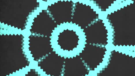 diseño minimalista de copos de nieve pixelados en fondo negro