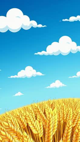 colorful wheat field and starry sky