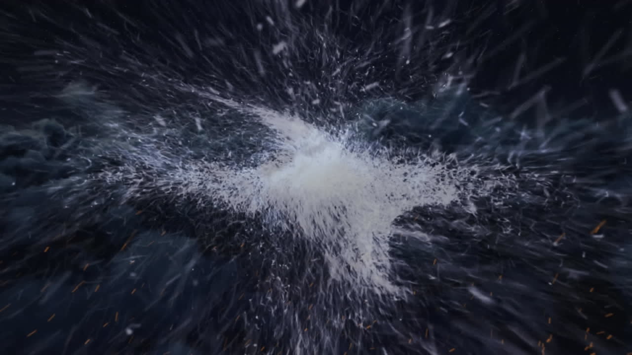 구름과 함께 빛의 반점 하늘의 애니메이션