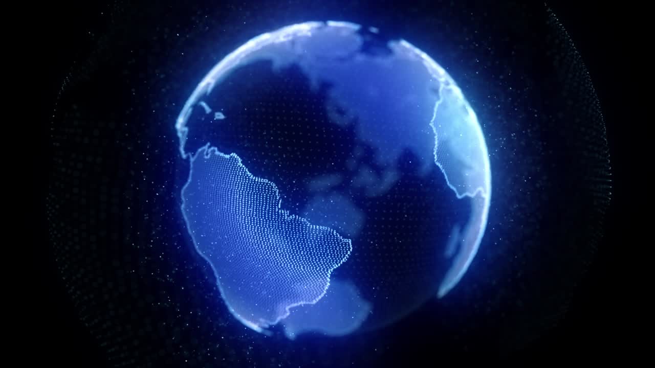 animación de rotación del globo mundial