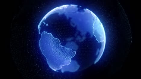animación de rotación del globo mundial