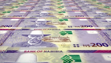 banknotes of two hundred namibian dollar of namibia, cash money, loop