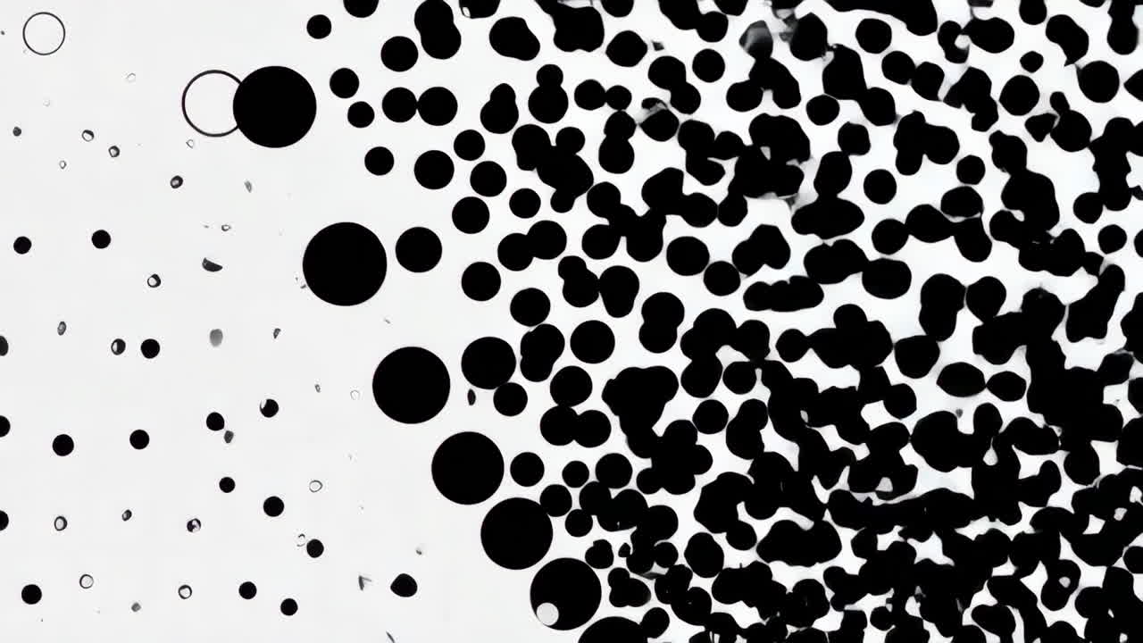 Abstract Black and White Ink Circles