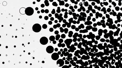 abstract black and white ink circles