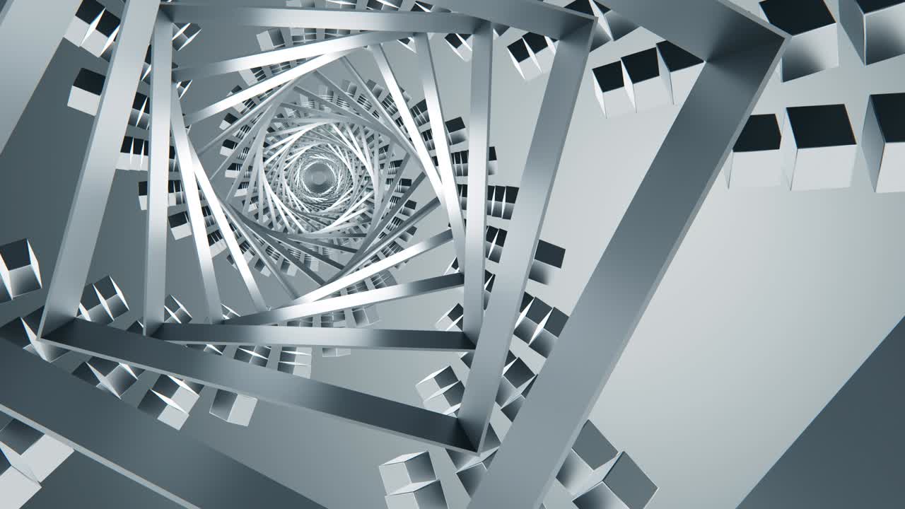 туннельная абстрактная металлическая камера