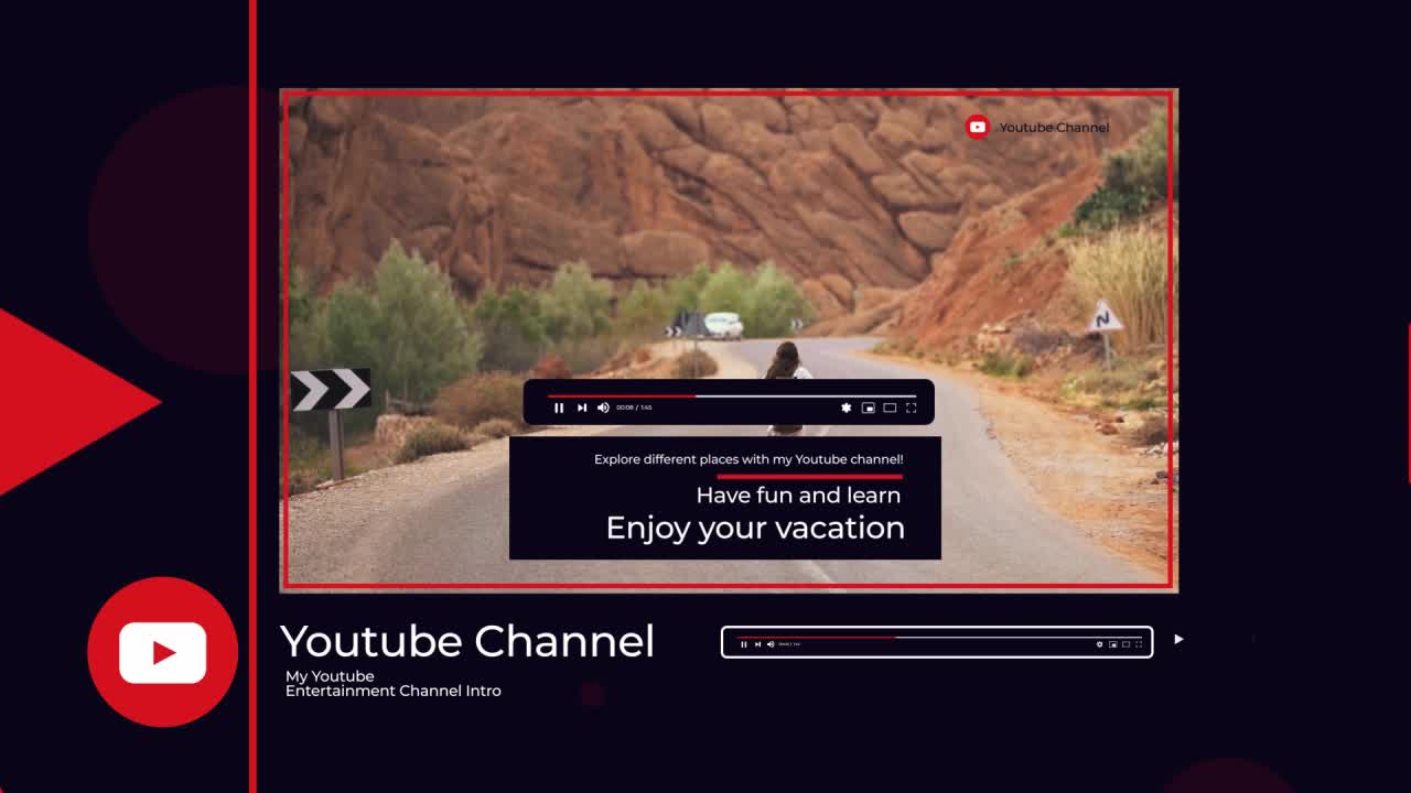Nykyaikaiset YouTube-kanavan intromallipohjat