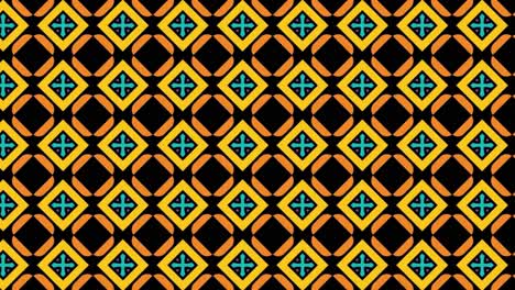 the orange-yellow geometric square pattern on a black background