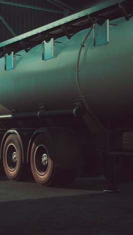 tanker truck in a warehouse