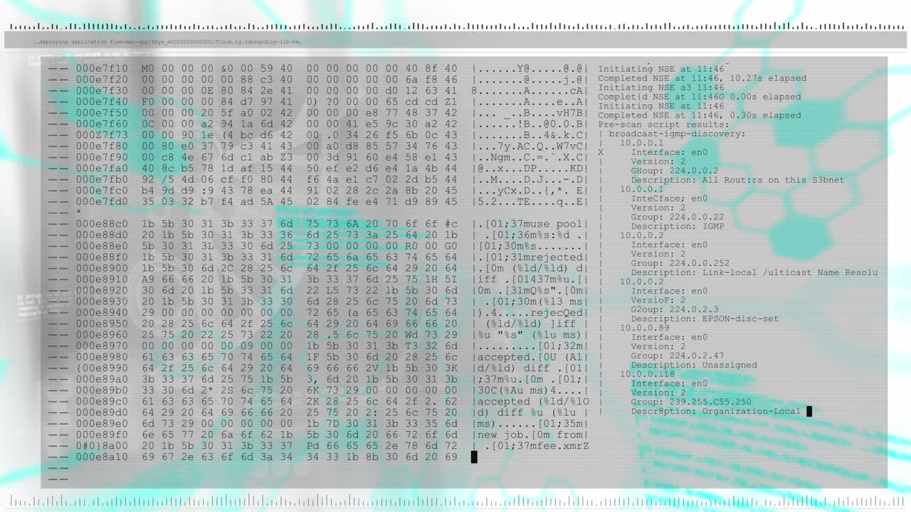 분자 구조를 이동하는 컴퓨터 언어로 디지털 디스플레이의 애니메이션