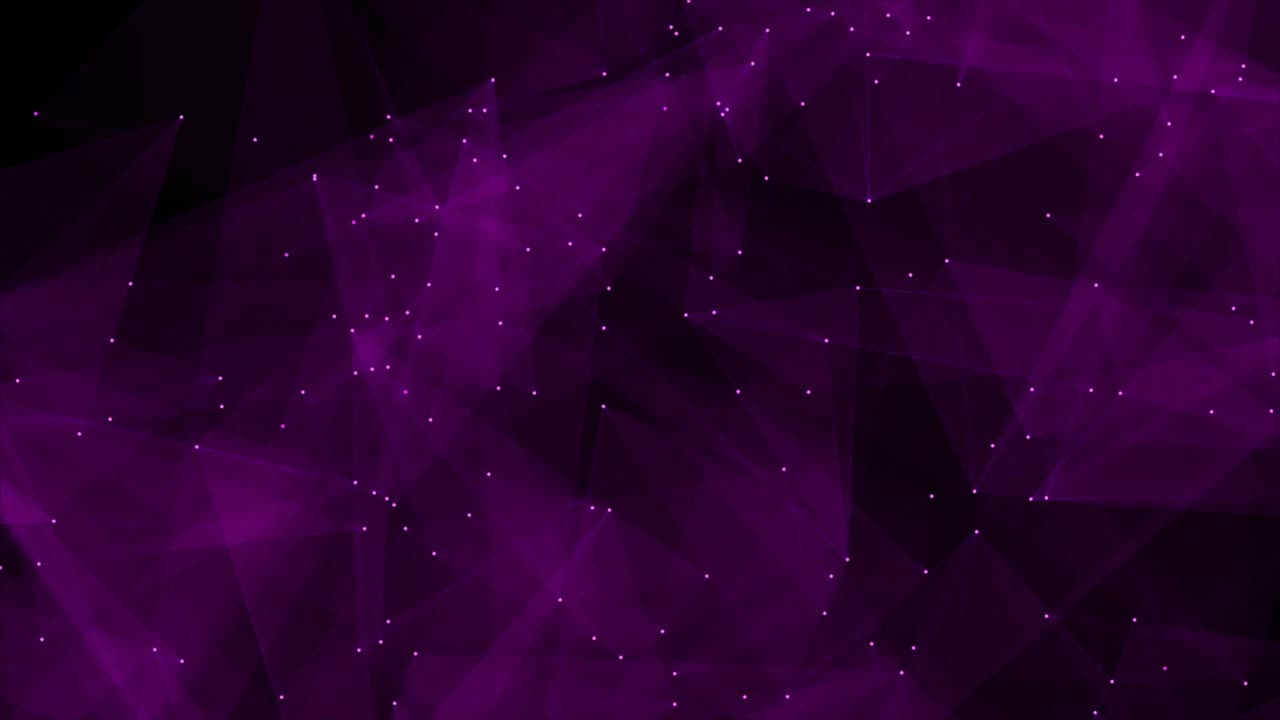 Abstract Purple Plexus Network with Moving Dots Background