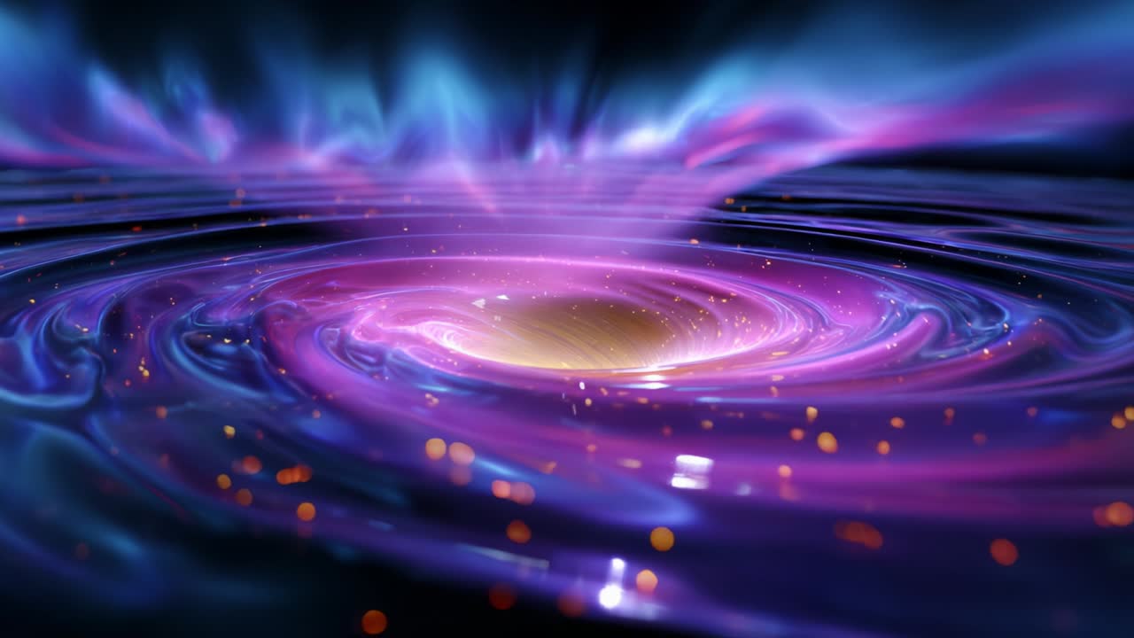 An Awe-Inspiring Cosmic Phenomenon: A Vivid Depiction of a Space Vortex with Colorful Swirls and Dazzling Stars Creating a Mesmerizing Visual Experience in the Depths of the Universe