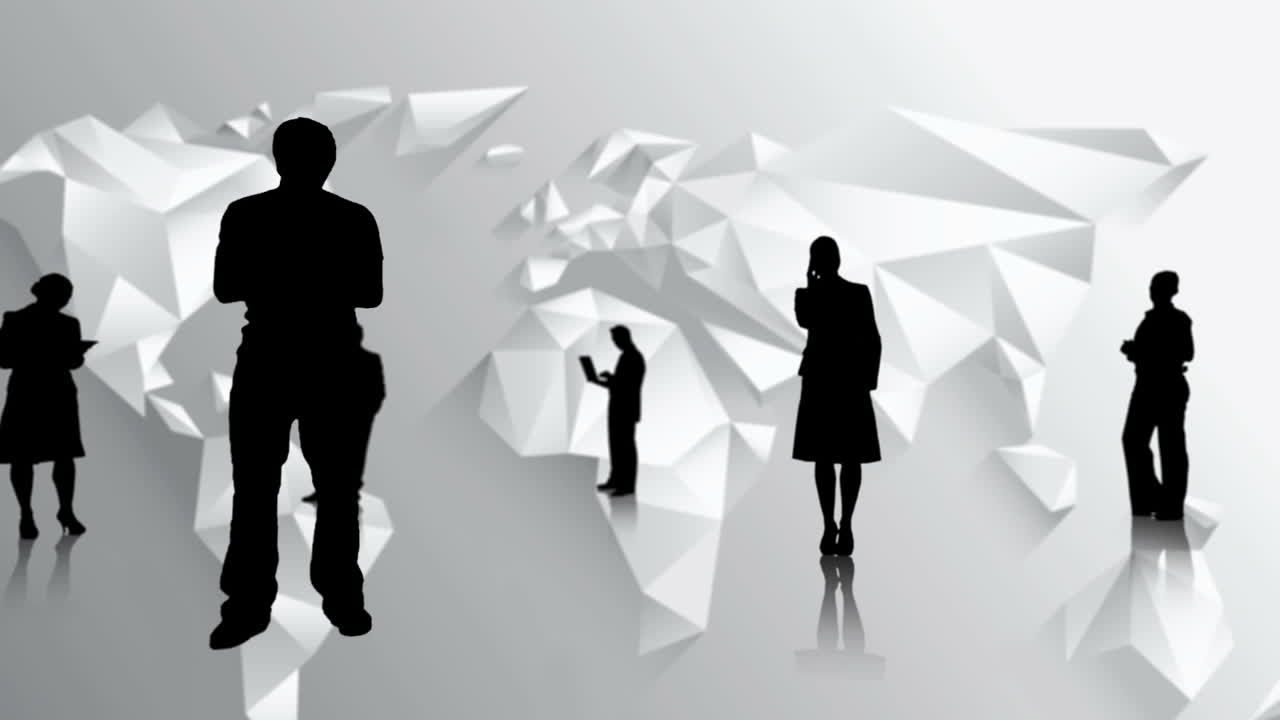 사업가들의 검은 실루