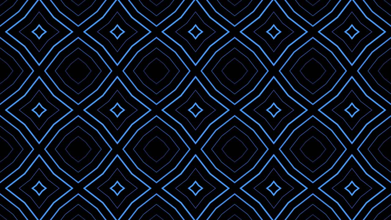 Blue Geometric Pattern on Black Background