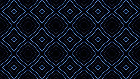 blue geometric pattern on black background