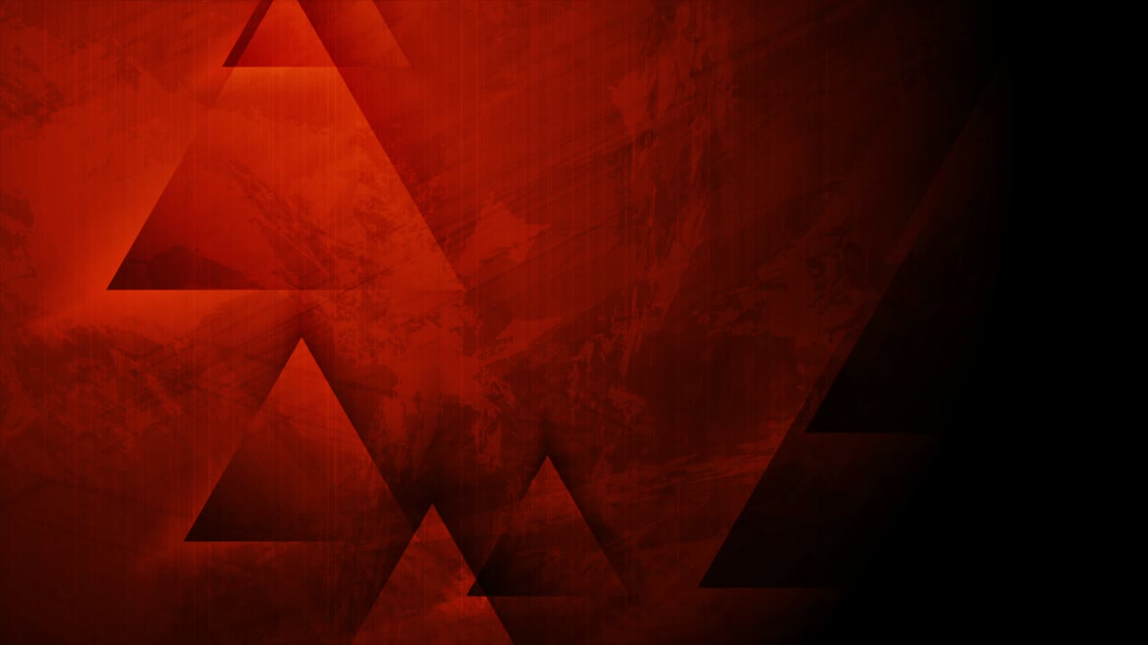 Dark red grunge geometric minimal motion background with triangles