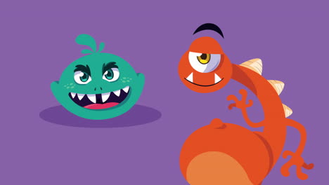 monstruos de dibujos animados