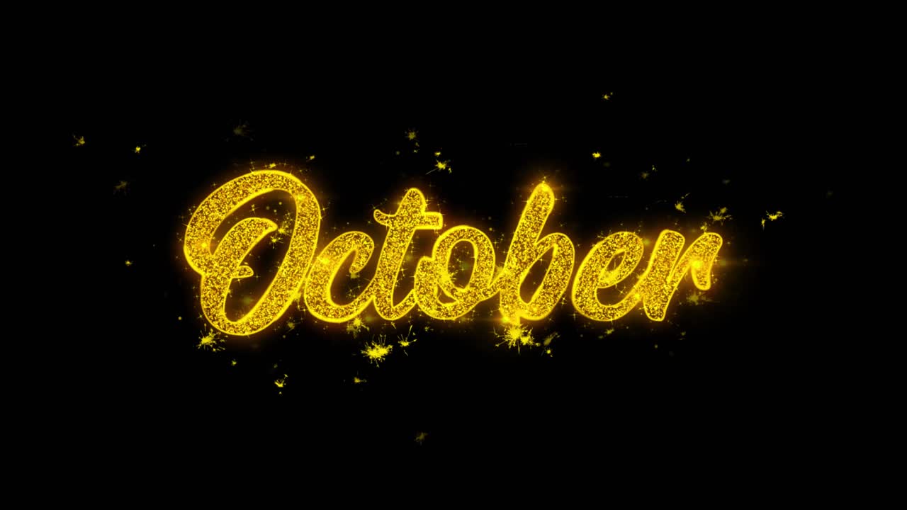 Effetto testo scintillante di ottobre