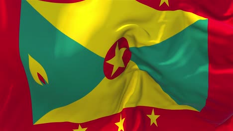 waving flag of grenada