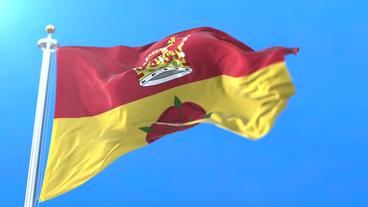 bandera del condado inglés de hampshire en el sureste de inglaterra.