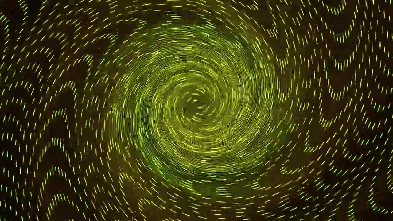 Sfondo animato ipnotico con linee a spirale verdi