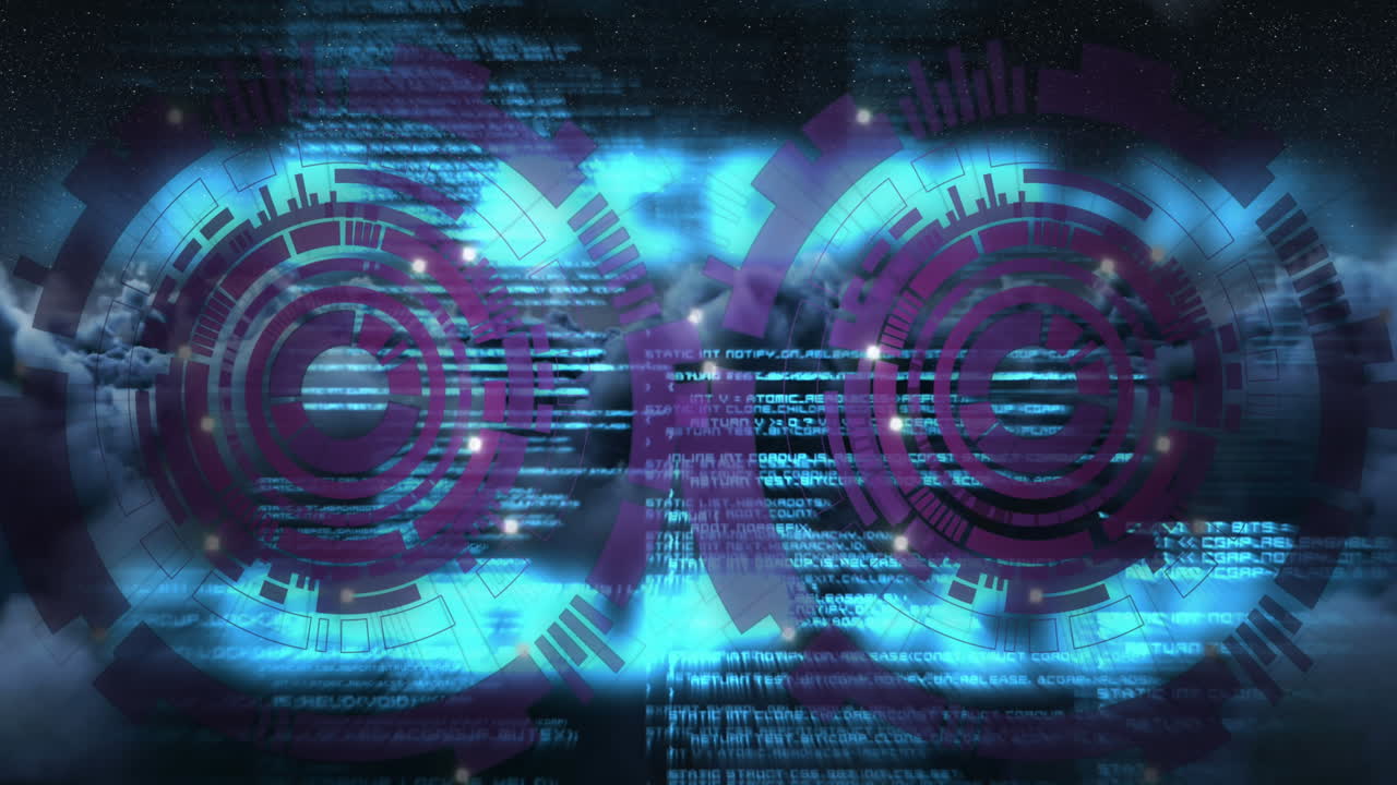 animación del escaneo de alcance y procesamiento de datos sobre nubes