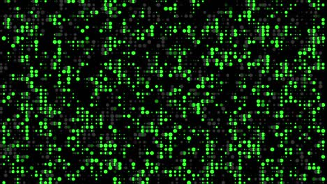 4k green dot on black background animation background seamless loop.