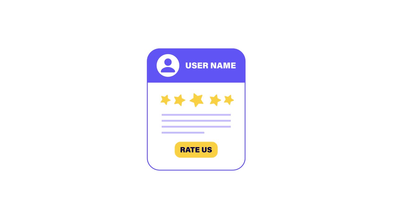 Animated User Rating with Five Stars Filling Up