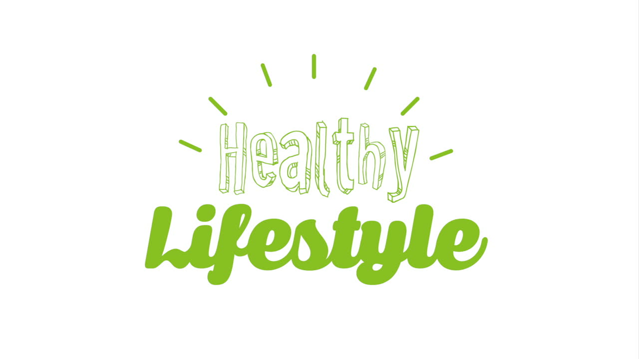 건강한 라이프 스타일 그래픽 디자인