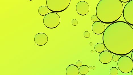 green backdrop. water oil bubbles abstract design. green liquid splash background macro. olive oil seamless loop.