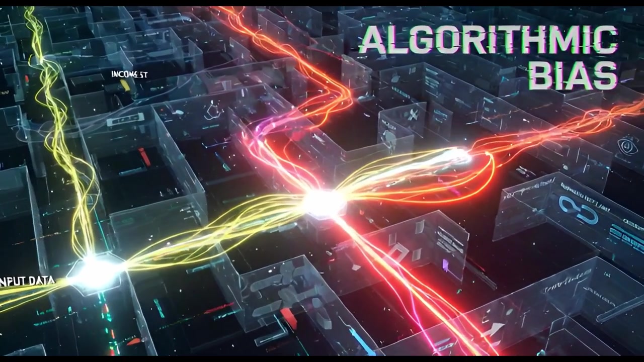 Visualizing Algorithmic Bias in a Futuristic Data Processing System