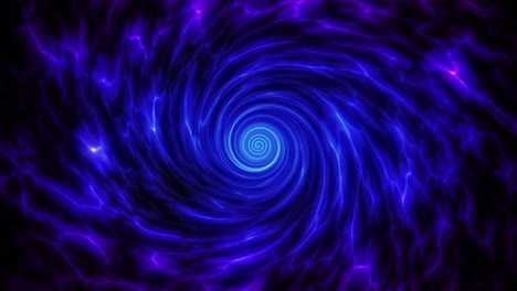 fast-spinning blue electricity vortex