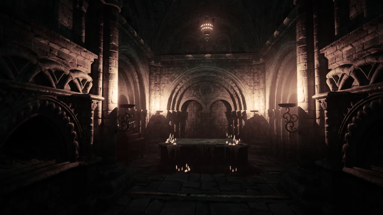 고 양식의 무덤 내부