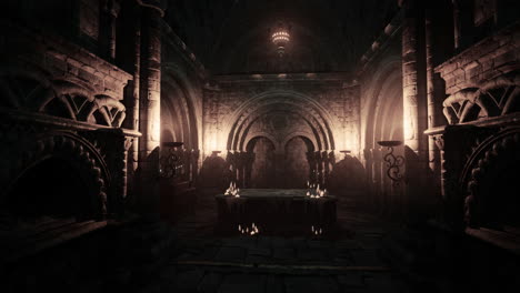 interior de la cripta gótica