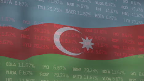 Animación-Del-Procesamiento-De-Datos-Financieros-Sobre-La-Bandera-De-Azerbejdshan