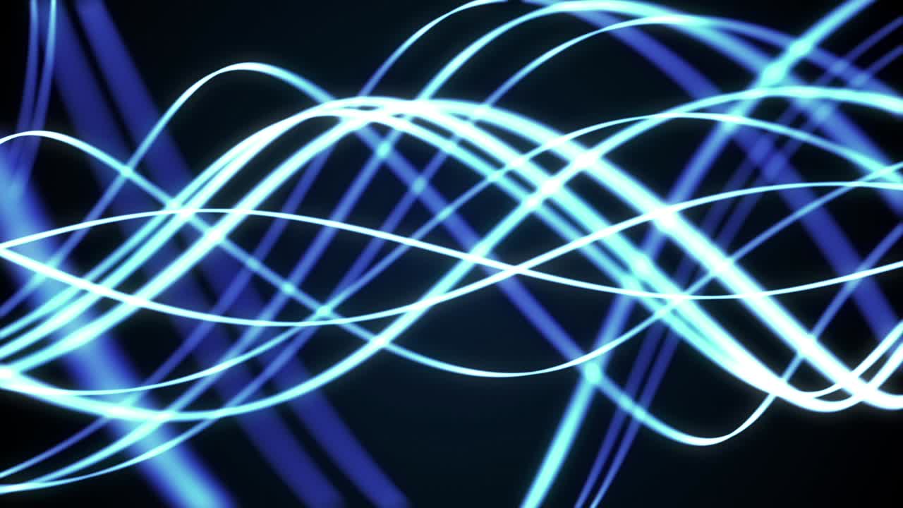 추상적인 파란 빛의 파동