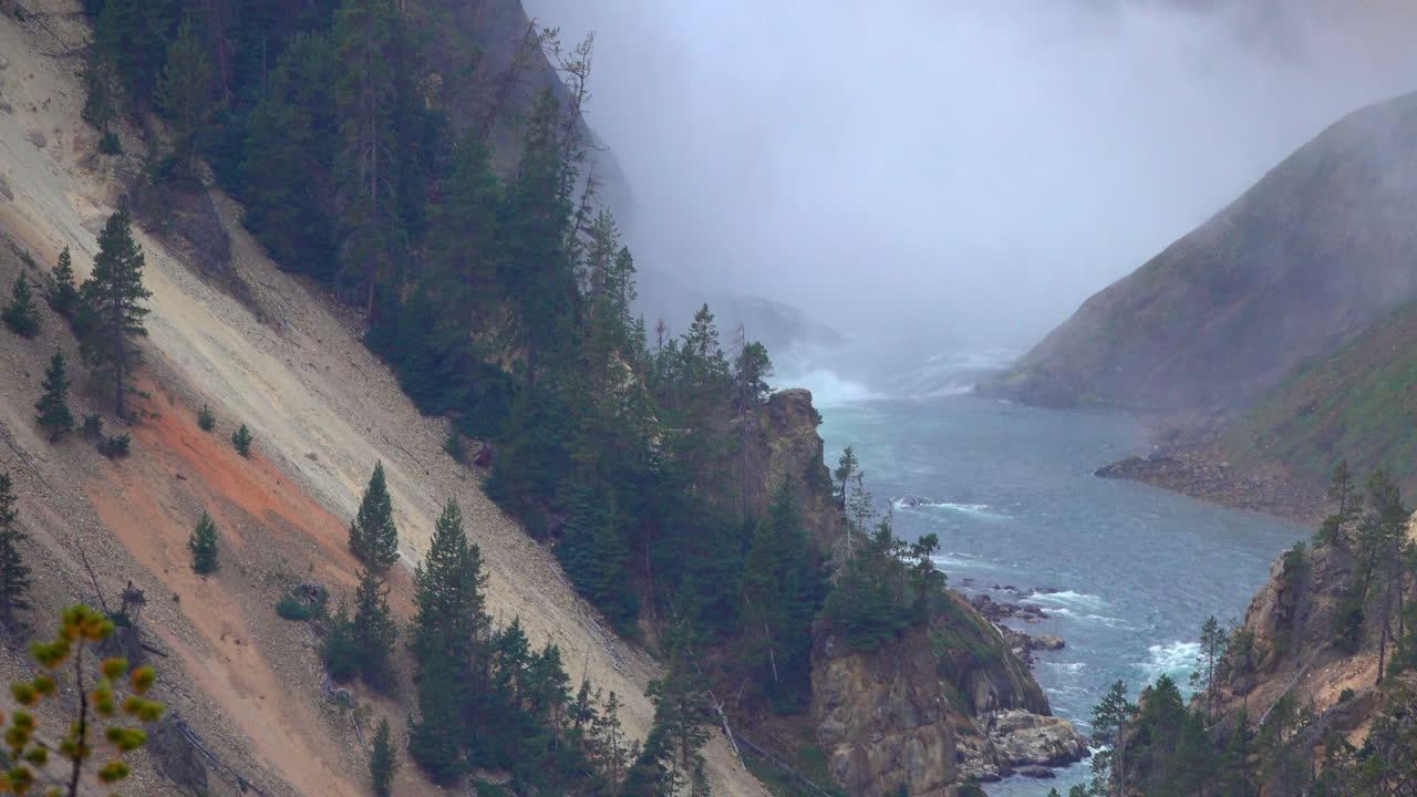 Close-up of Lower Falls of the Yellowstone River