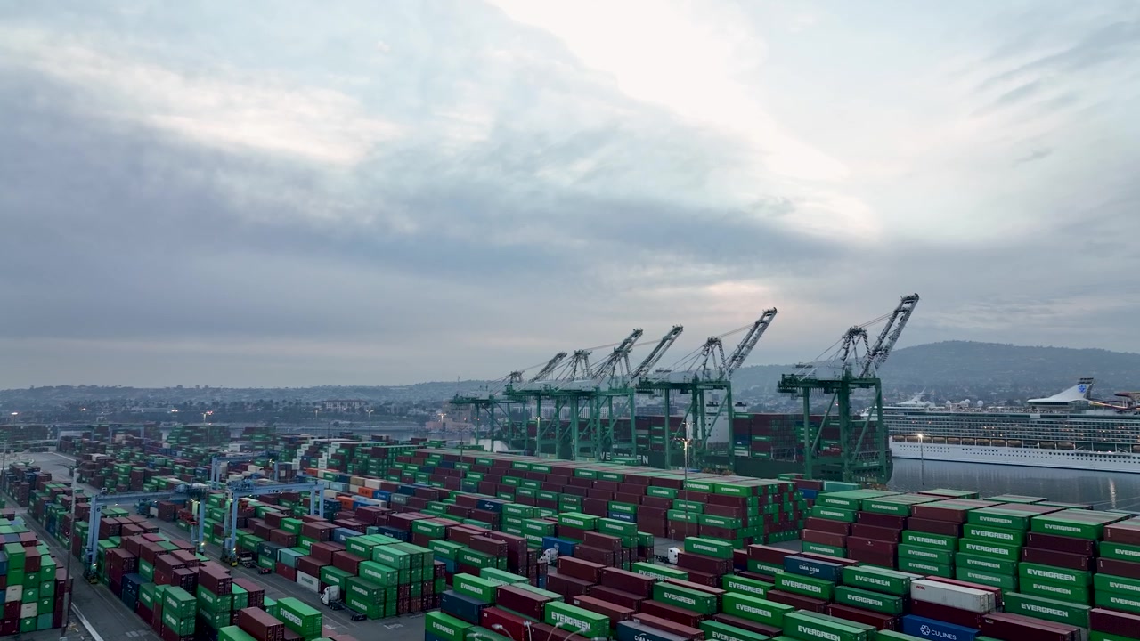 flying my drone over one of the terminal island yards