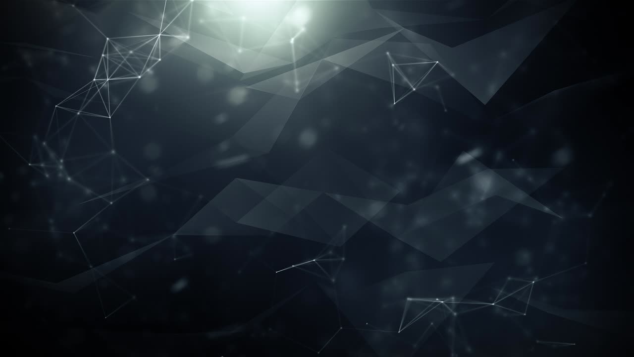 Abstract Plexus Network with Geometric Shapes and Light