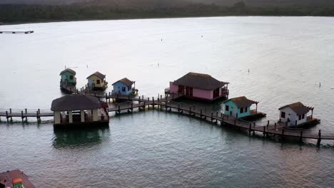 aerial circle of holiday resort in amber cove