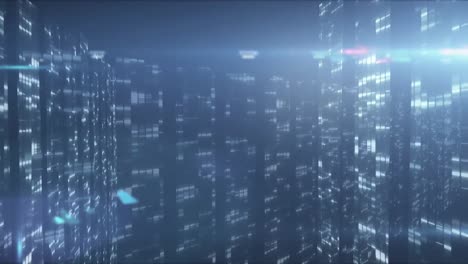 animation of data processing over computer servers