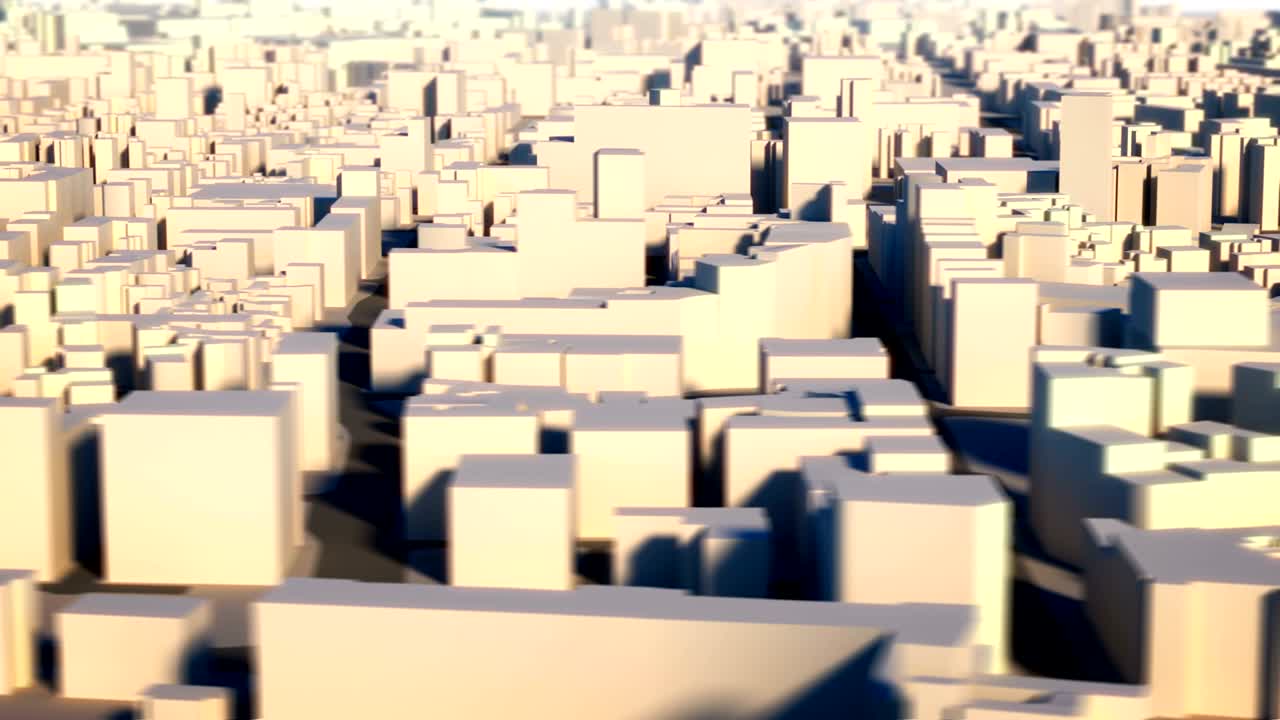 도시의 루프 가능한 공중 사진