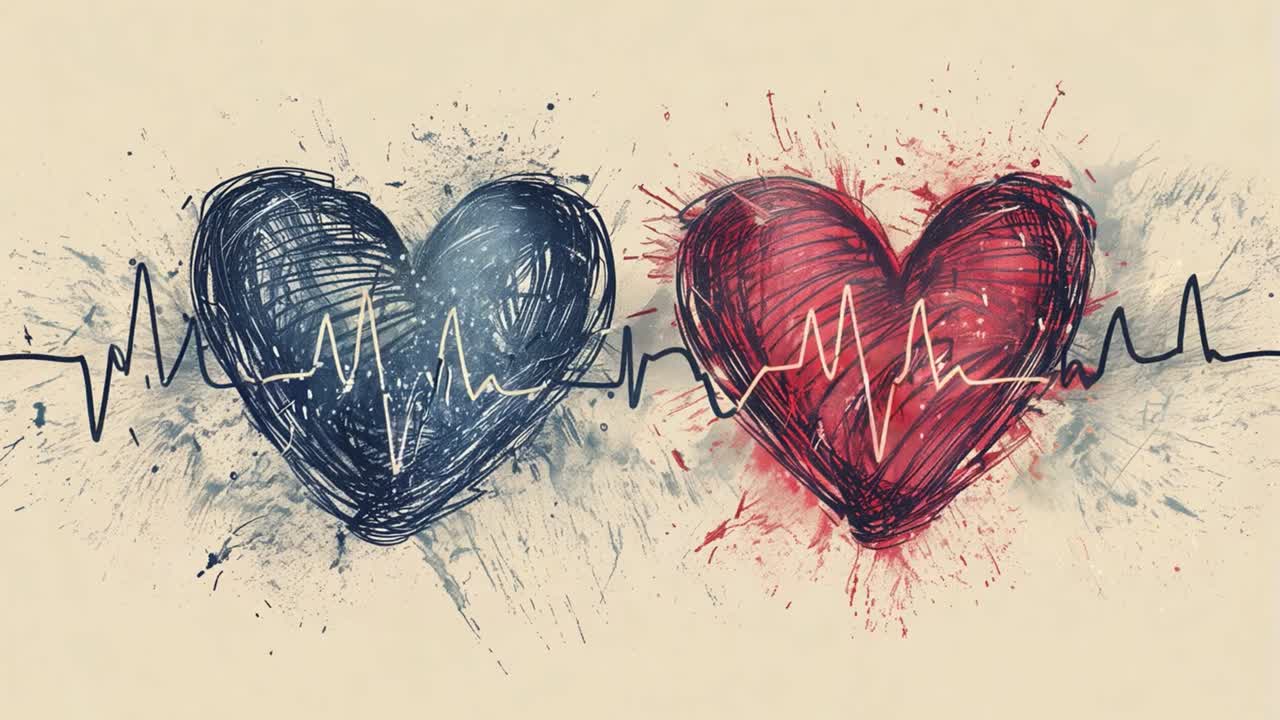 Two Hearts with Heartbeat