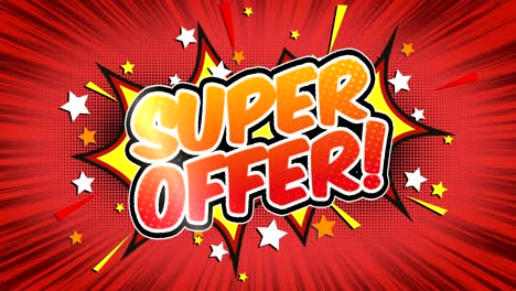 super offer - comic style text