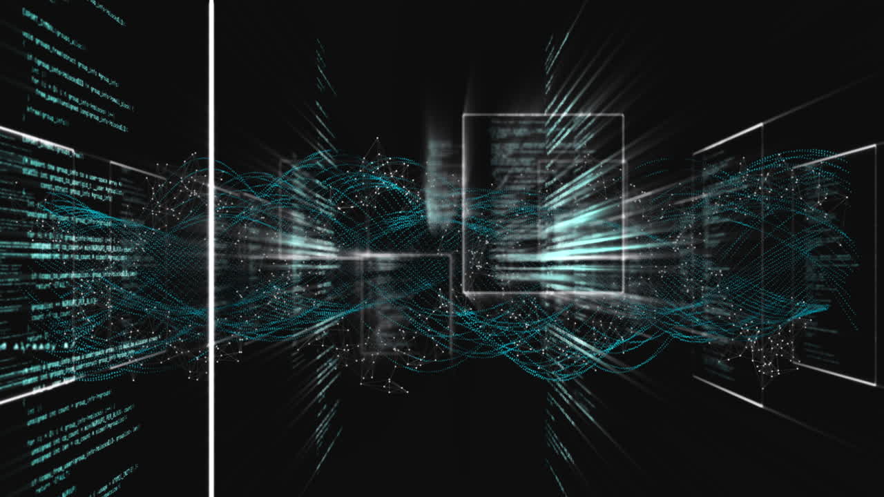 Animation of data processing during coronavirus covid19 pandemic