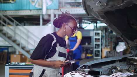 engineer doing car maintenance