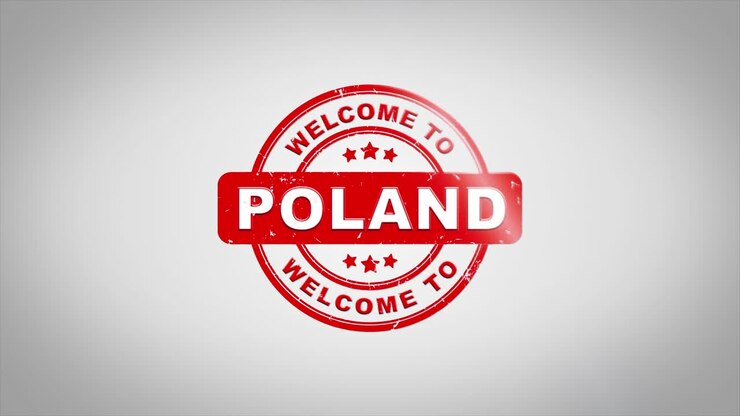 Benvenuti in Polonia Timbro Grafico