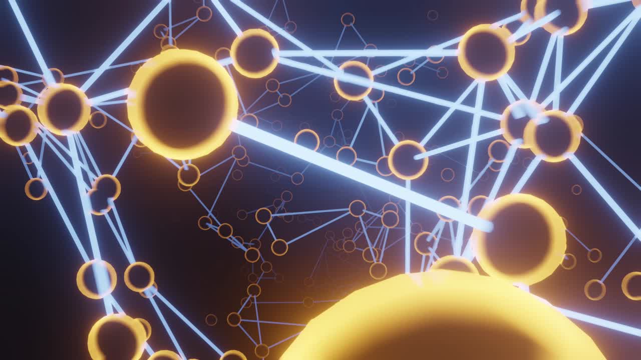 3d 무한 입자 루프: 글로벌 네트워크에서 통신의 추상화, 고객 관계의 검색, 반지와 함께 네온 링크
