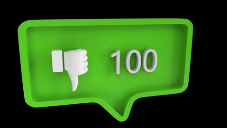dislike icon with increasing count in social media
