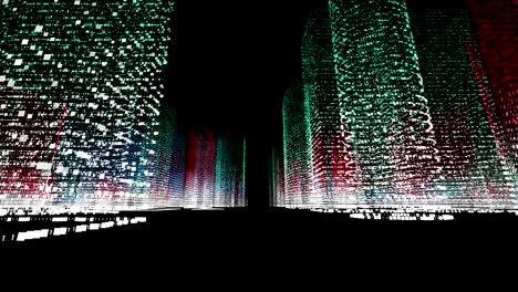 showing the growth of the digital city, holographic technology